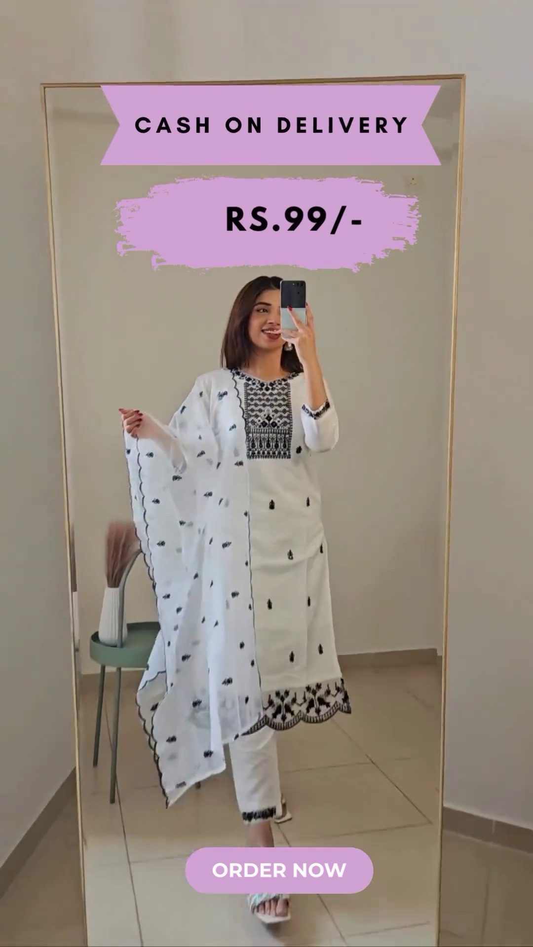Women Silk Blend Kurta Trouser Dupatta Set