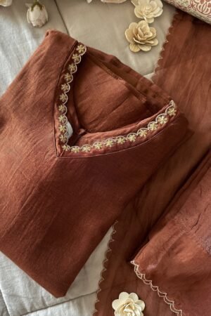 Sienna Glow Pure Cotton Kurta Set