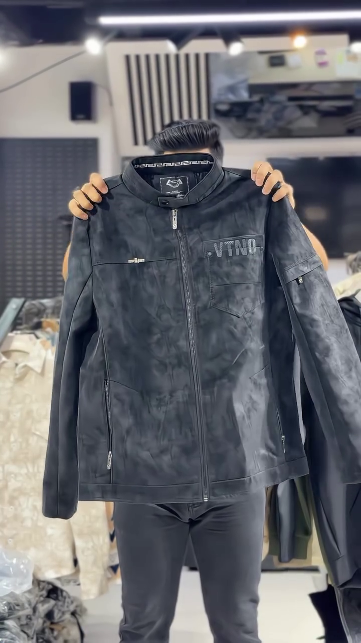 Men's Genuine Lambskin Leather Jacket - Image 3