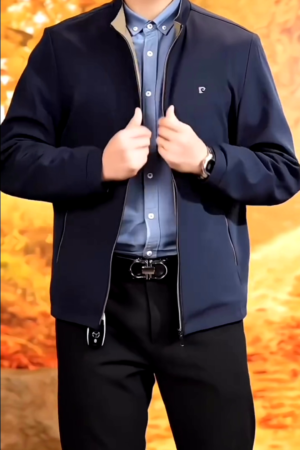 Men Classic Light Quilted Office Jacket - Navy