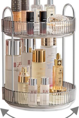 360 Rotating Makeup Organizer for Vanity,Bathroom Countertop Organizer,Spinning Perfume Organizer&Vanity Organizer