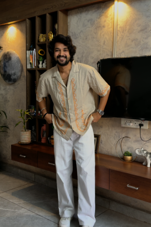 The Nomad Geometric Embroidered Cuban Shirt