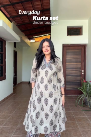 Women Cotton Floral Kurta Set