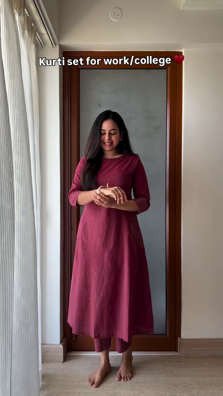 Women Solid Cotton Blend A-line Kurta - Image 2
