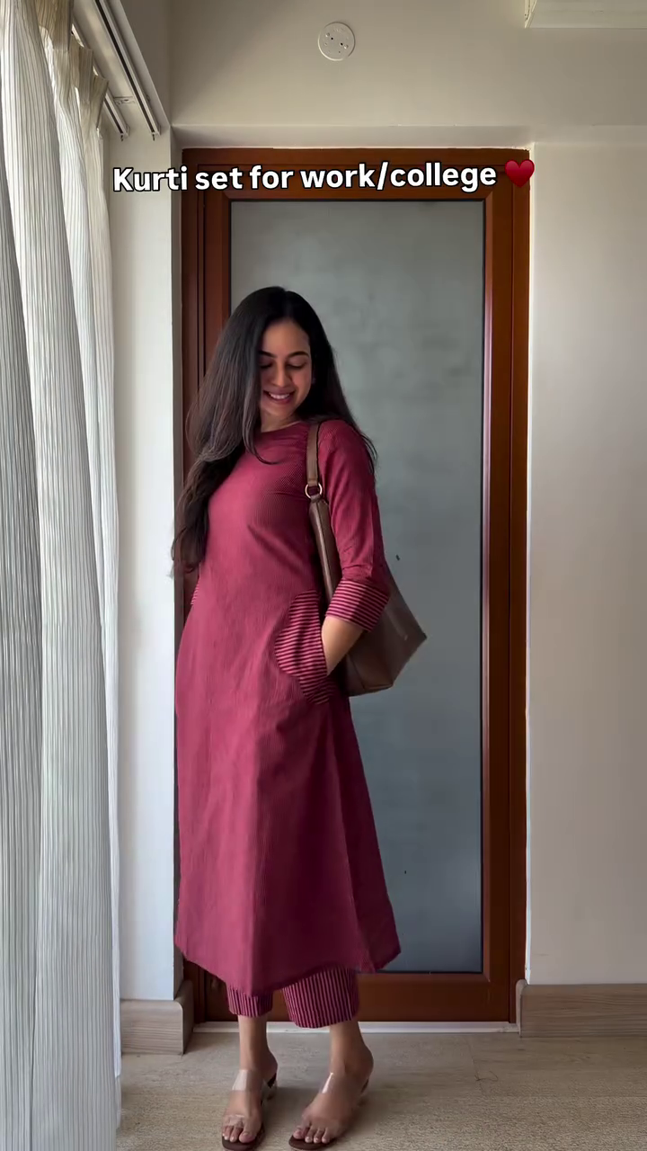 Women Solid Cotton Blend A-line Kurta - Image 4