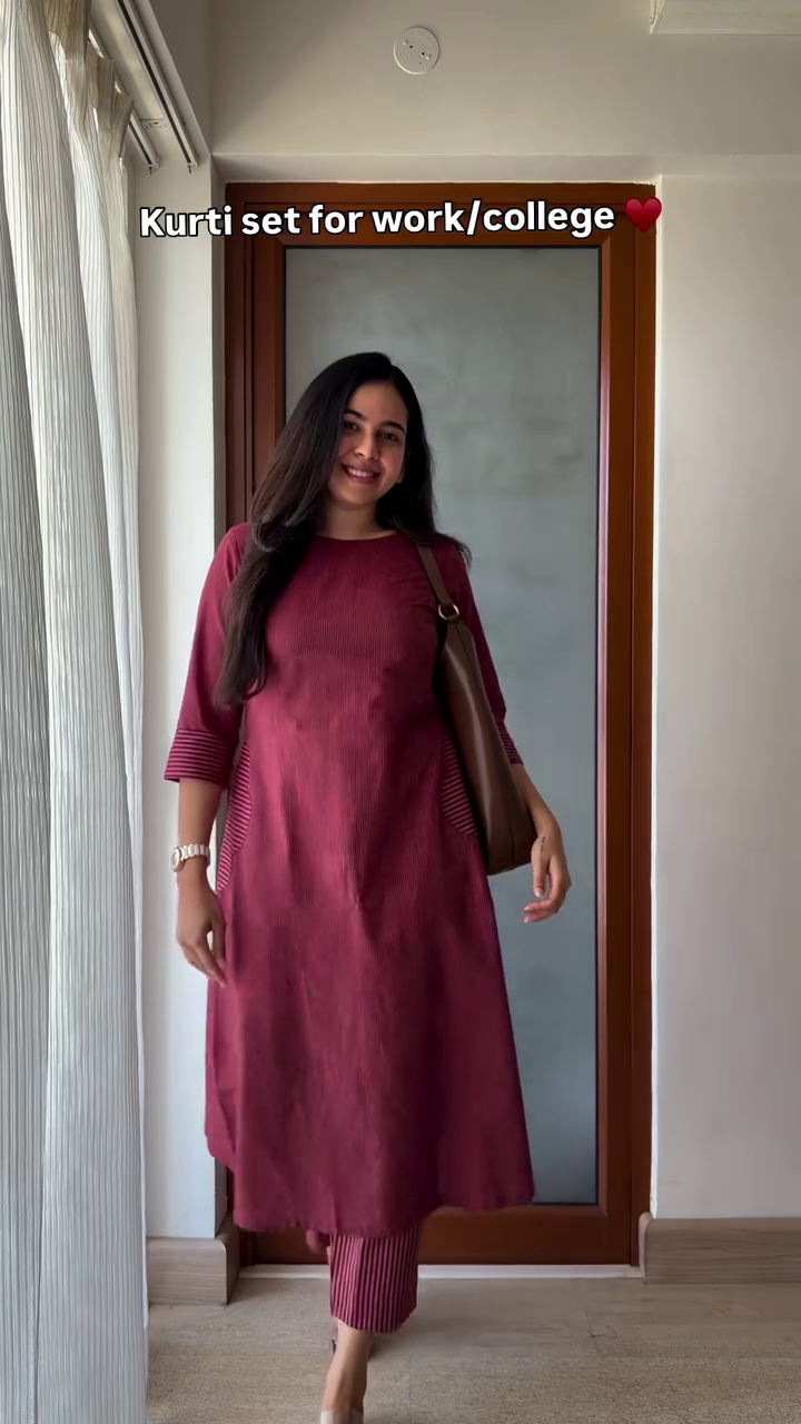 Women Solid Cotton Blend A-line Kurta - Image 5