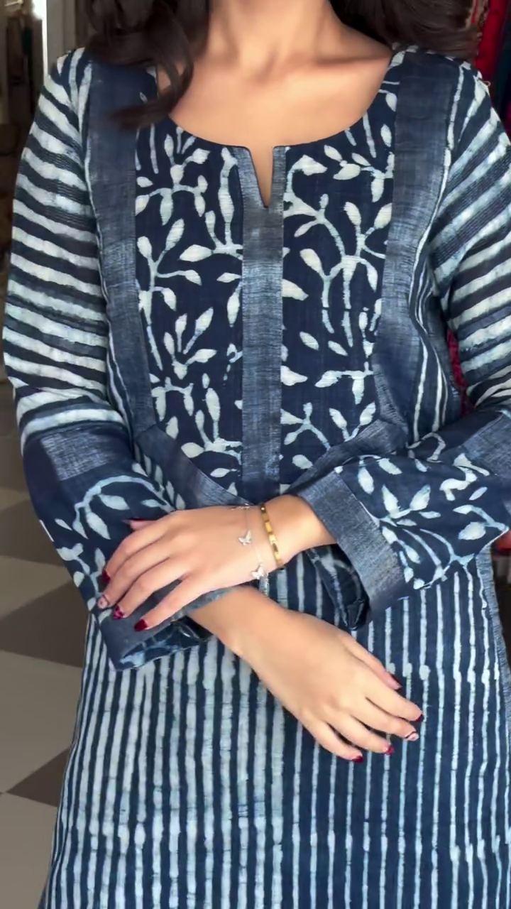Block Print Linen Kurta Set - Image 2