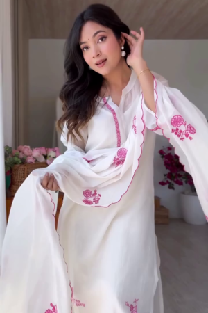 Embroidered Straight A-Line Kurta Suit Set