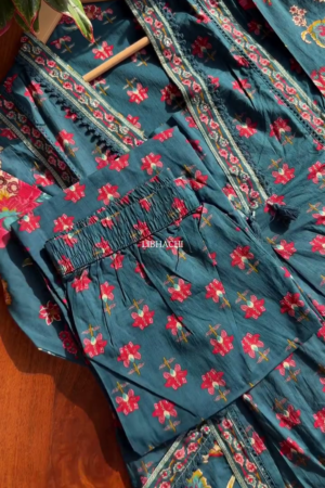 Pure Cotton Yolk Embroidery Kurta Set