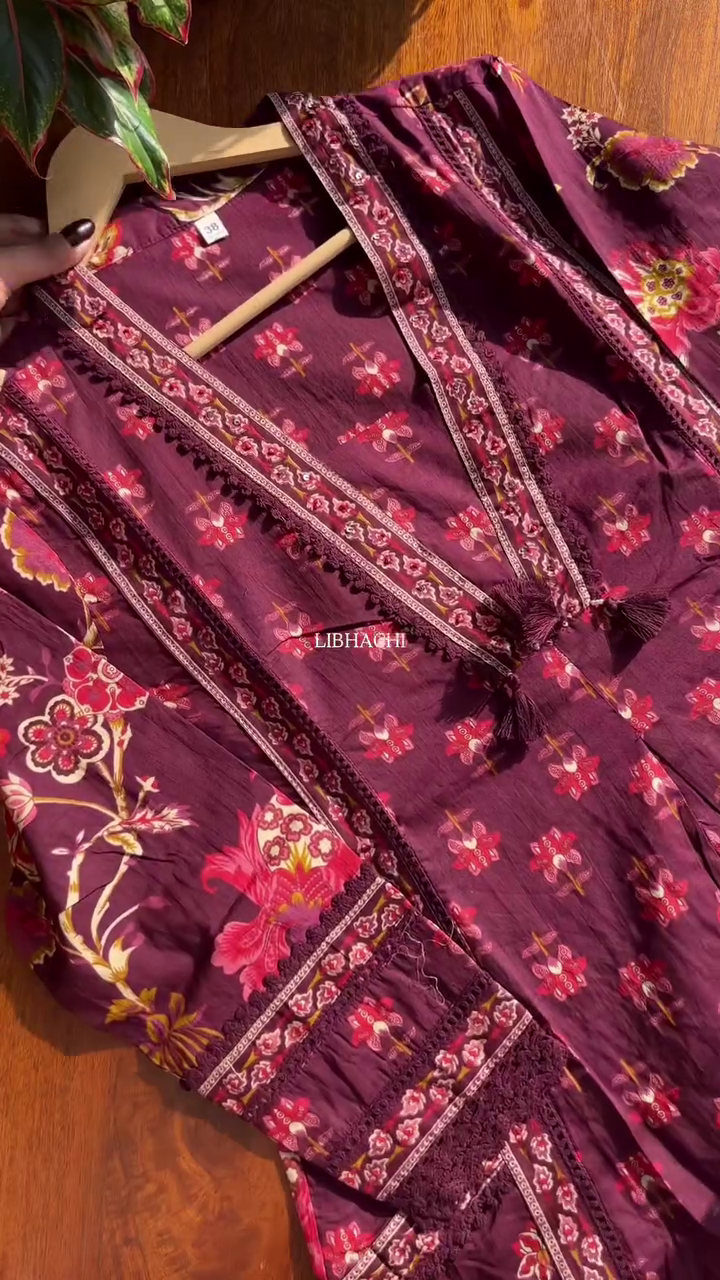 Pure Cotton Yolk Embroidery Kurta Set - Image 3
