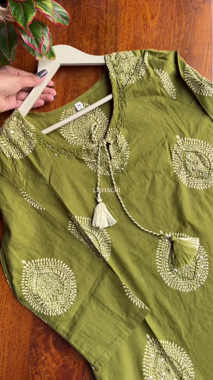 Pure Cotton Straight Kurta Sets with Palazzos Pants & Dupatta