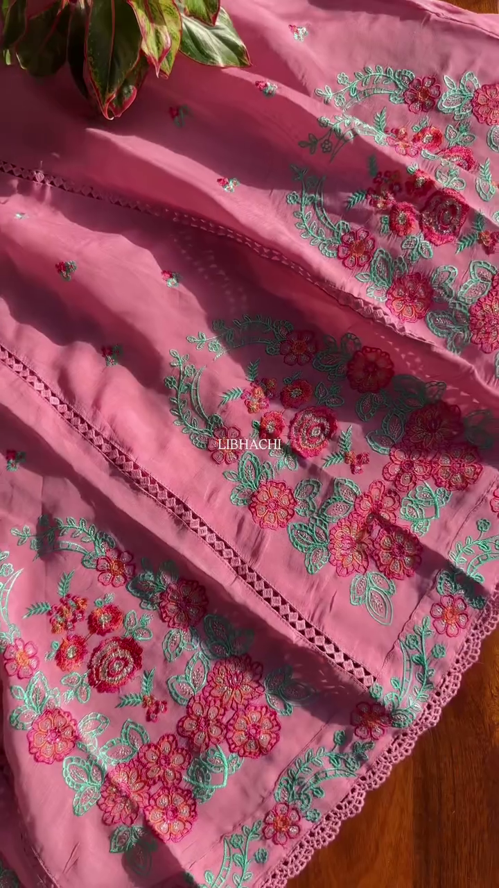 Women Embroidered Kurta, Palazzo & Dupatta Set - Image 3
