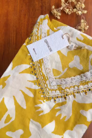 Printed V-Neck Cotton Women Kurta with Pant and Duppata
