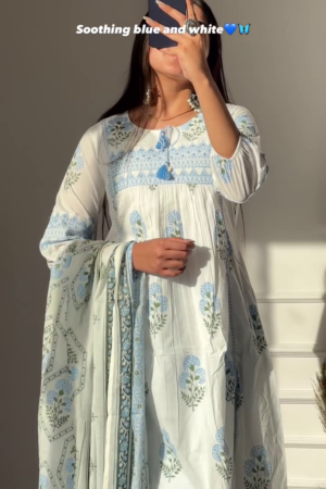 Women Pure Cotton Kurta Pant Attached Dupatta Set