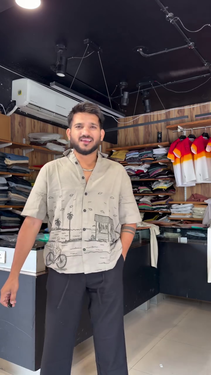 Men’s Linen Embroidered Shirt
