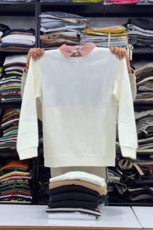 Men's T-shirt Collar with Long Sleeve