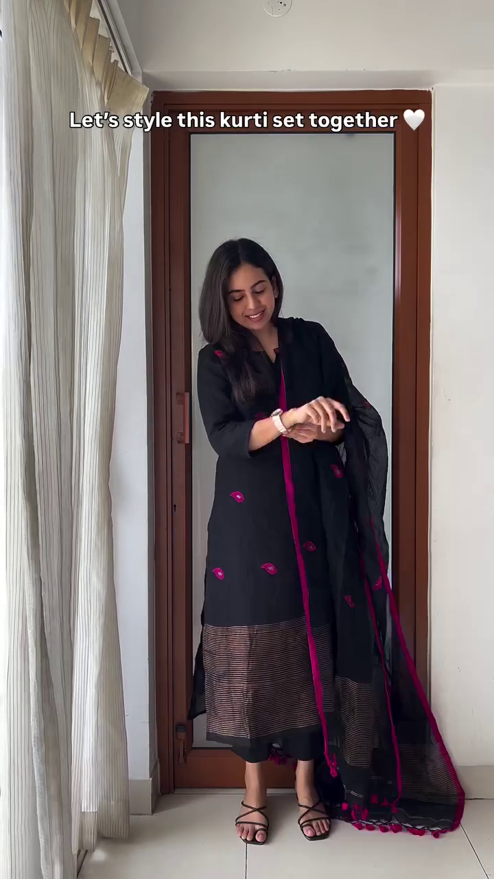 Premium Black Kurta Set - Image 3