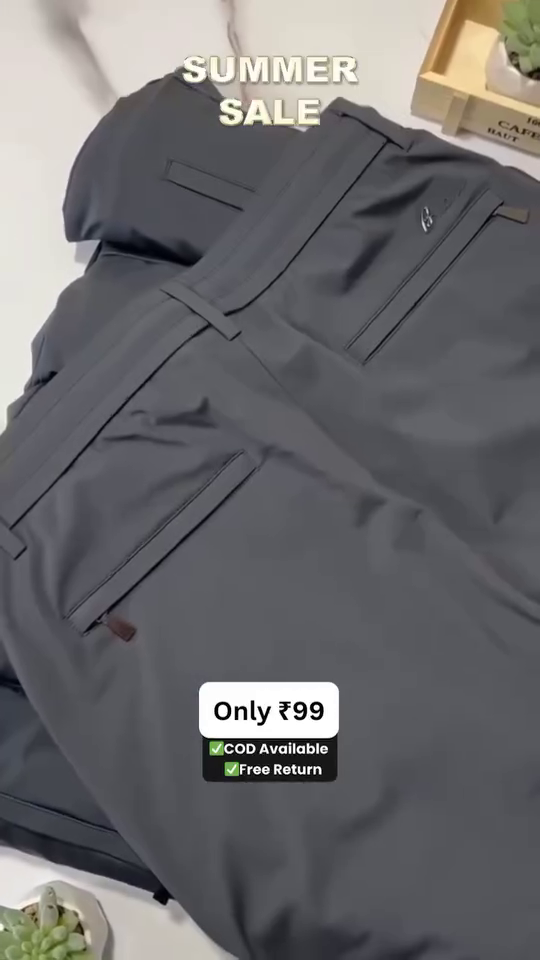 Men Solid Grey Track Pant - Image 2