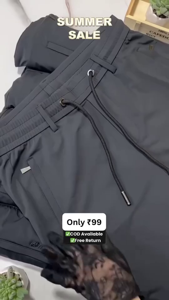 Men Solid Grey Track Pant