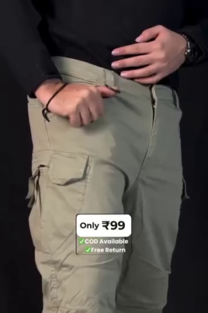 Men's Quick-Dry Outdoor Cargo Pants – Breathable, Stretchable, Windproof & Waterproof Cotton Fleece Trousers