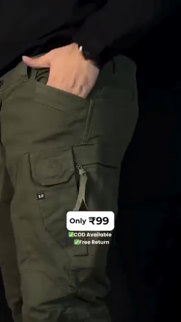 Men's Quick-Dry Outdoor Cargo Pants – Breathable, Stretchable, Windproof & Waterproof Cotton Fleece Trousers - Image 4