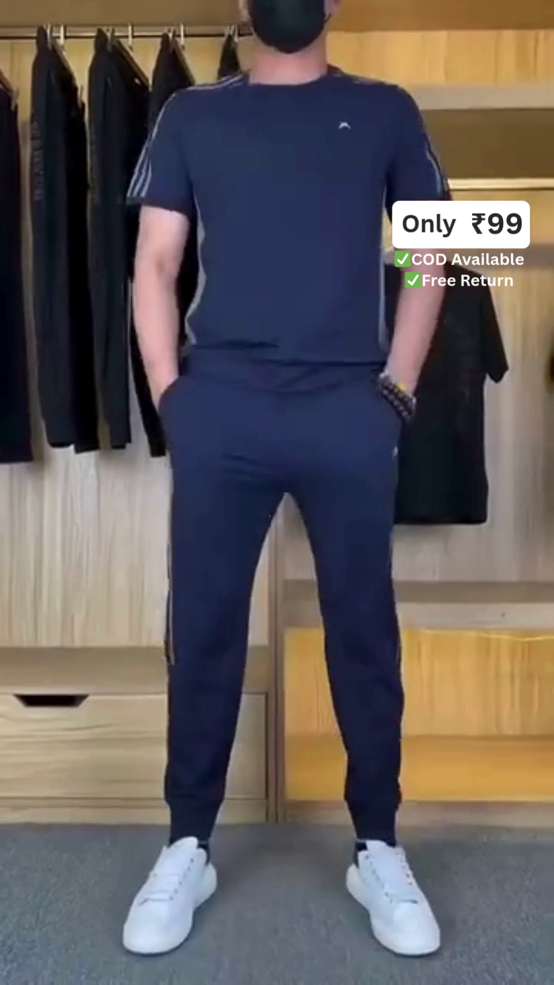 Men's High Stretch Short Sleeve Top Jogging Pants 2-Piece Set,Men Casual Short Sleeve T Shirt Pants Set