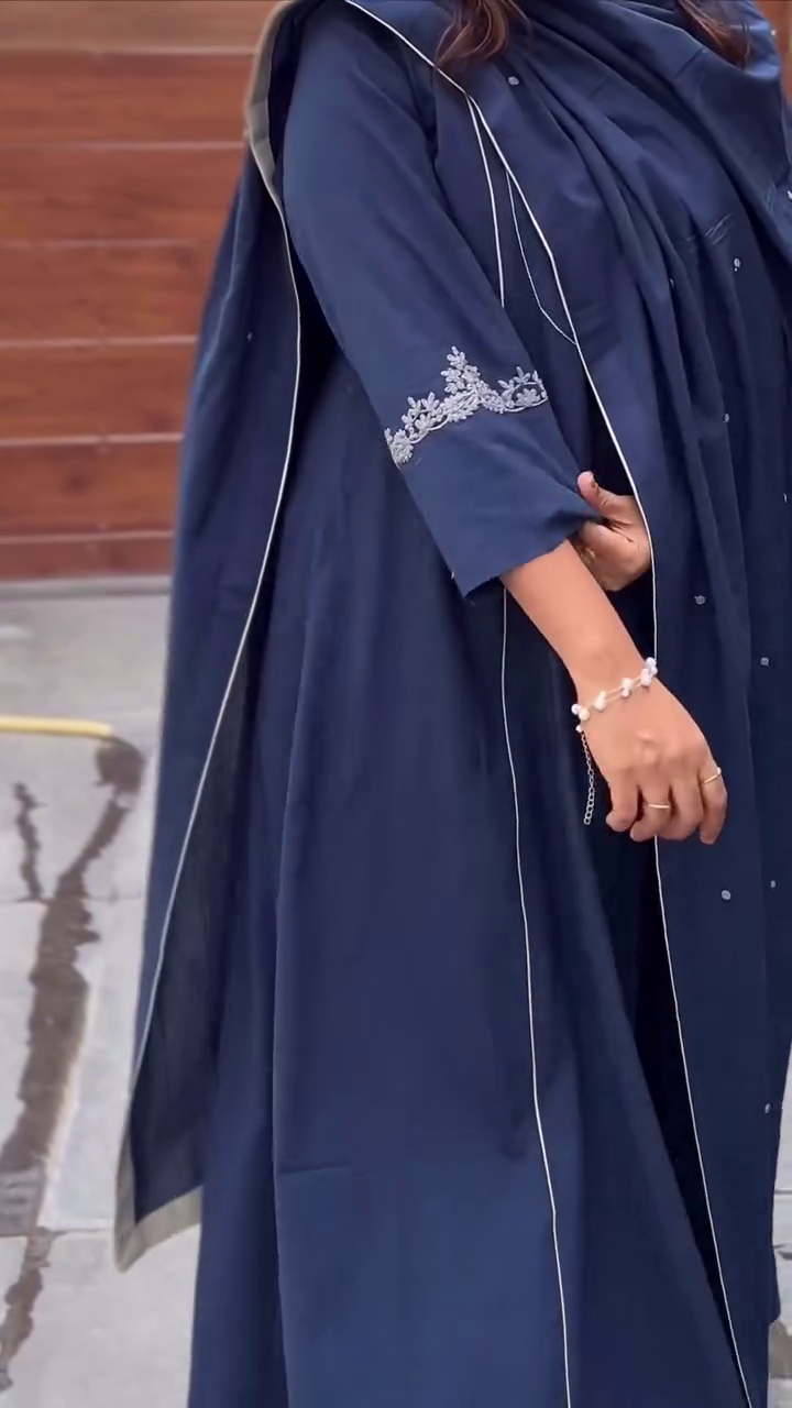 Navy Blue A-Line Suit Set - Image 2