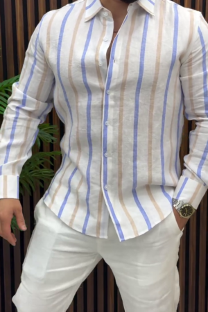 Men's Premium Vertical Stripe Casual Shirt