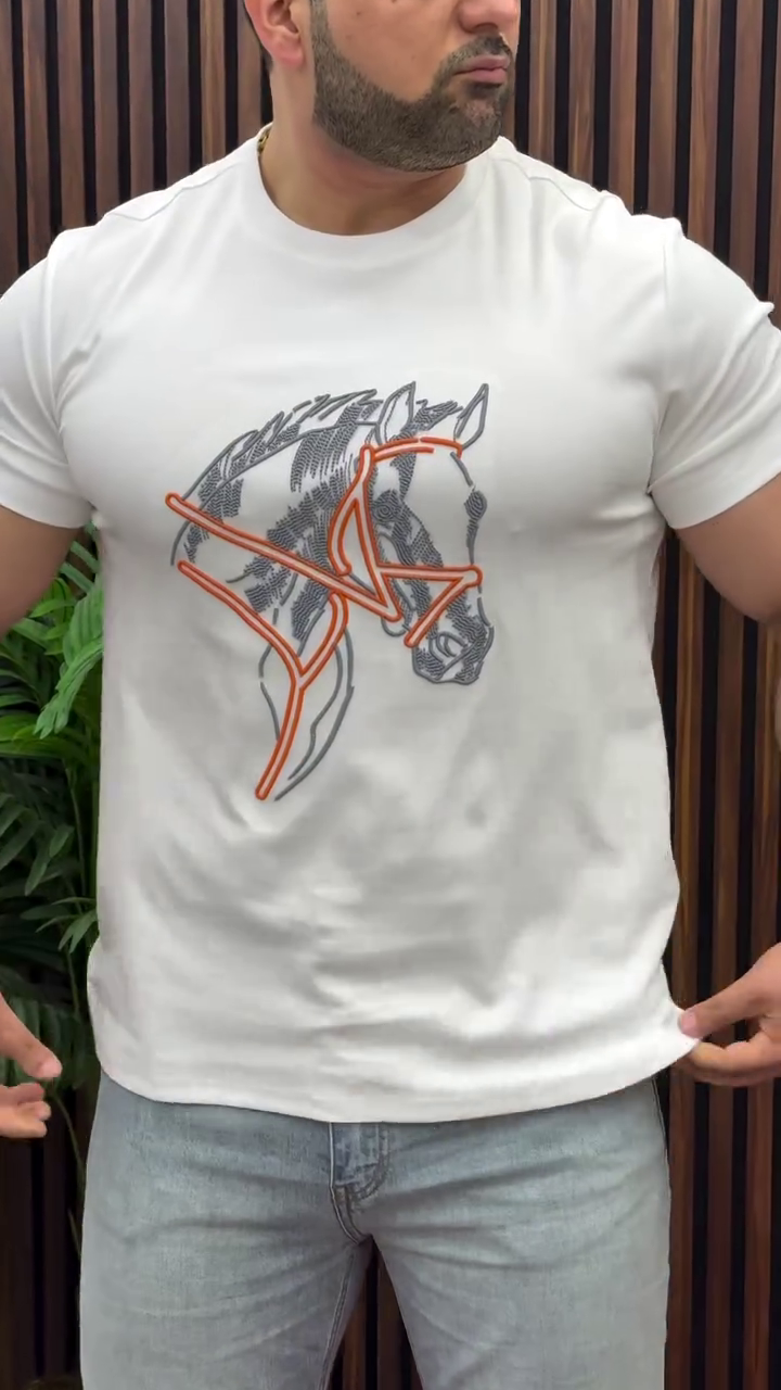 Men's Horse Graphic Printed T-Shirt