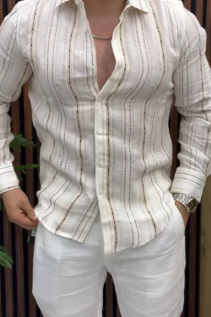 Men's Premium Self Design Casual Shirt