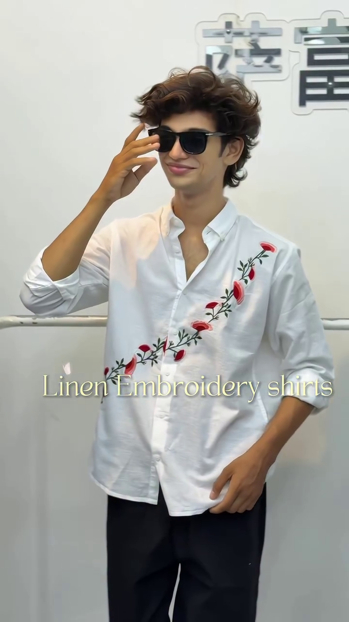 Men's Vertical Stripe Linen Shirt
