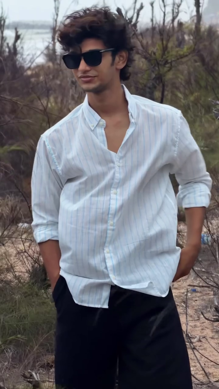 Men's Premium Linen Stripe Casual Shirt - Image 2