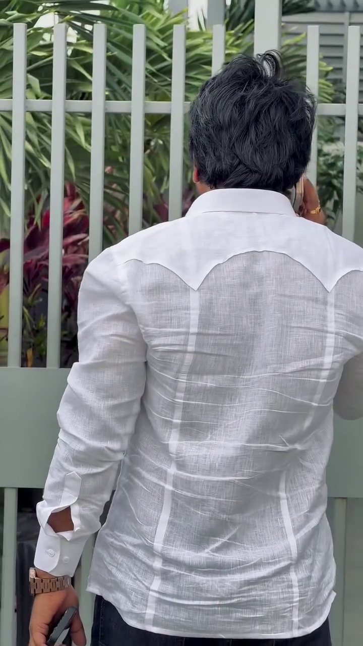 Men's Premium White Linen Shirt - Image 2