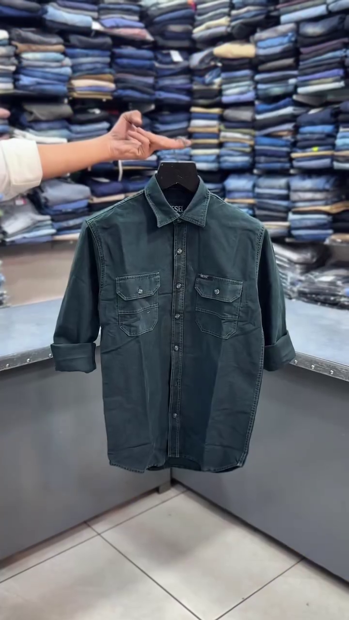 Men's Solid Utility Casual Shirt - Image 2