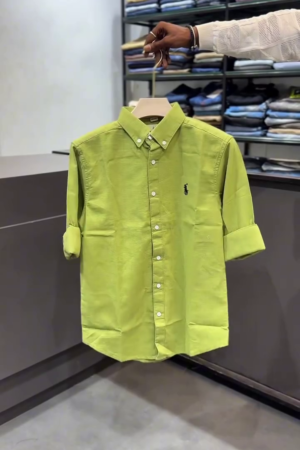 Men's Solid Button Down Casual Shirt