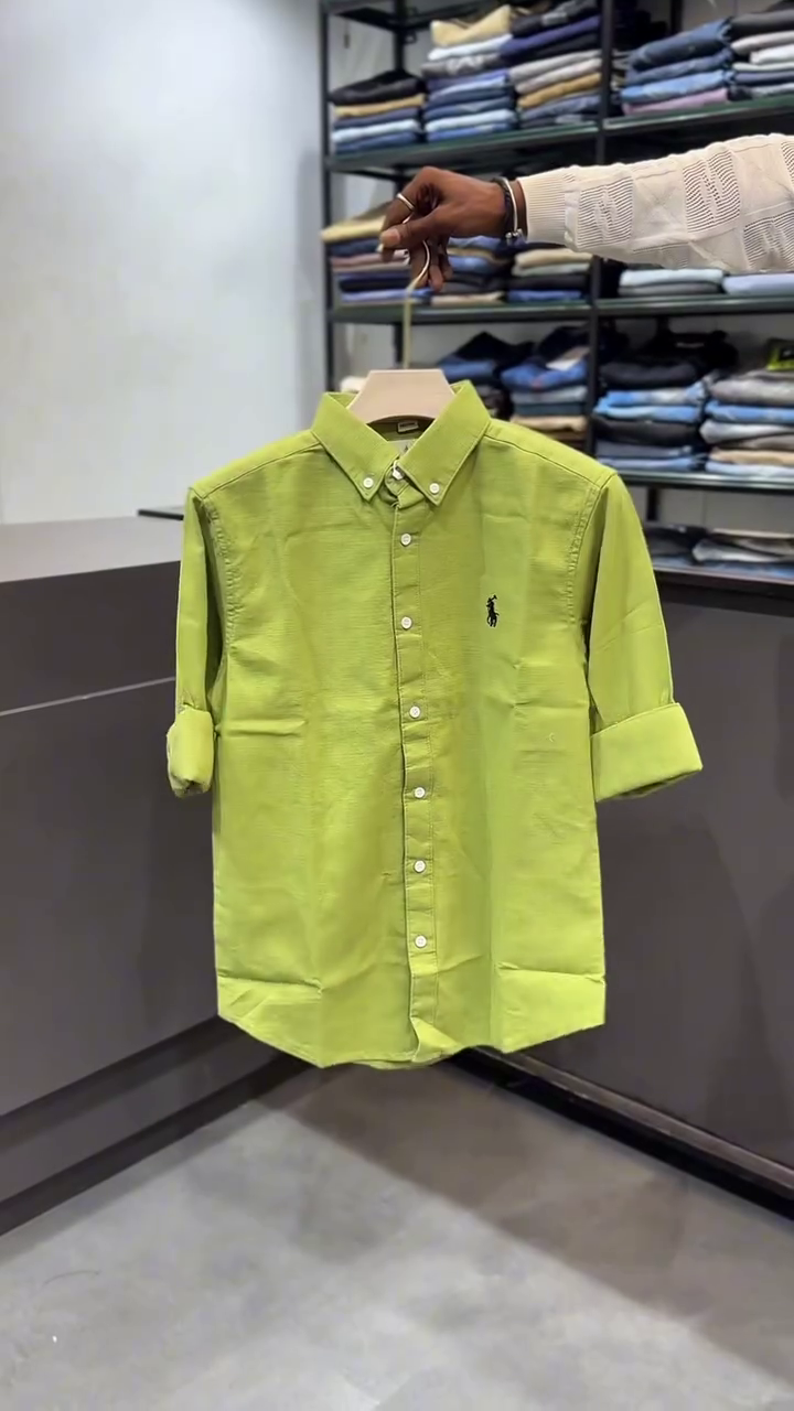 Men's Solid Button Down Casual Shirt