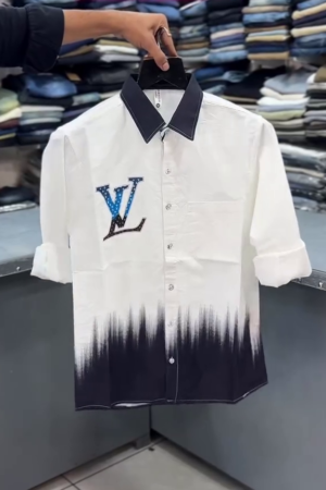 Men's Gradient Logo Casual Shirt