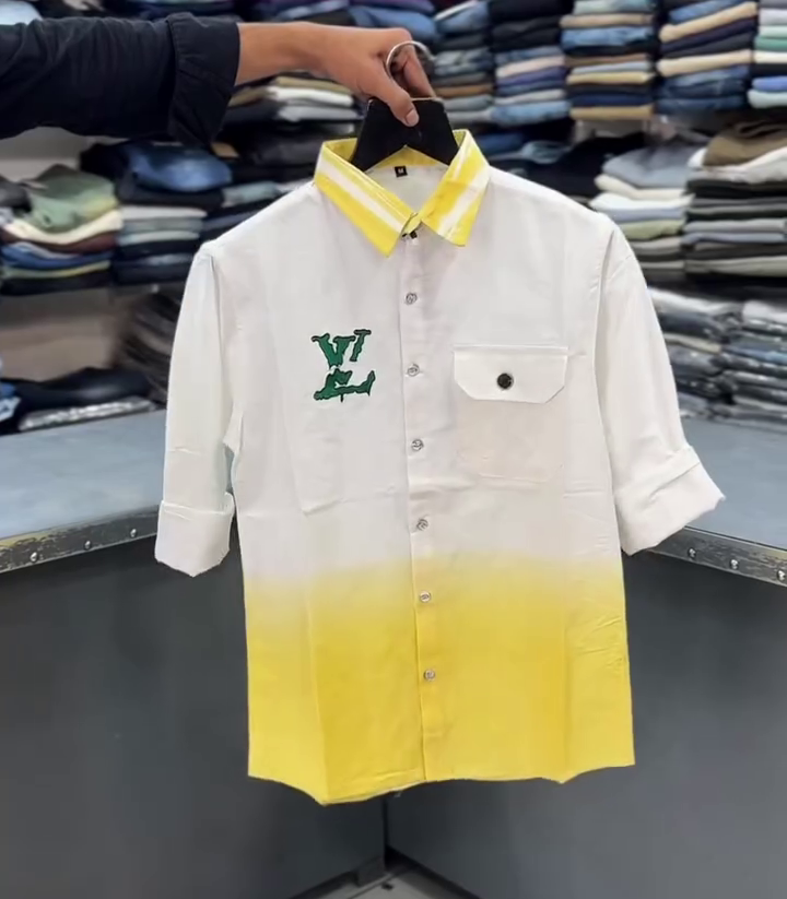 Men's Gradient Logo Casual Shirt - Image 4