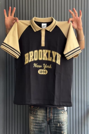 Men's Brooklyn Varsity Graphic Polo T-Shirt