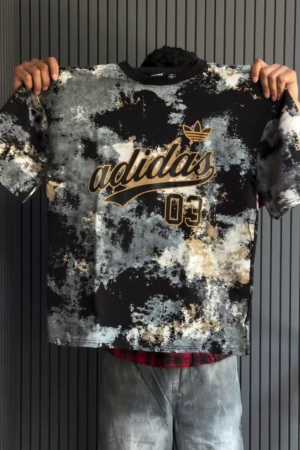 Men's Abstract Tie-Dye Graphic Oversized T-Shirt