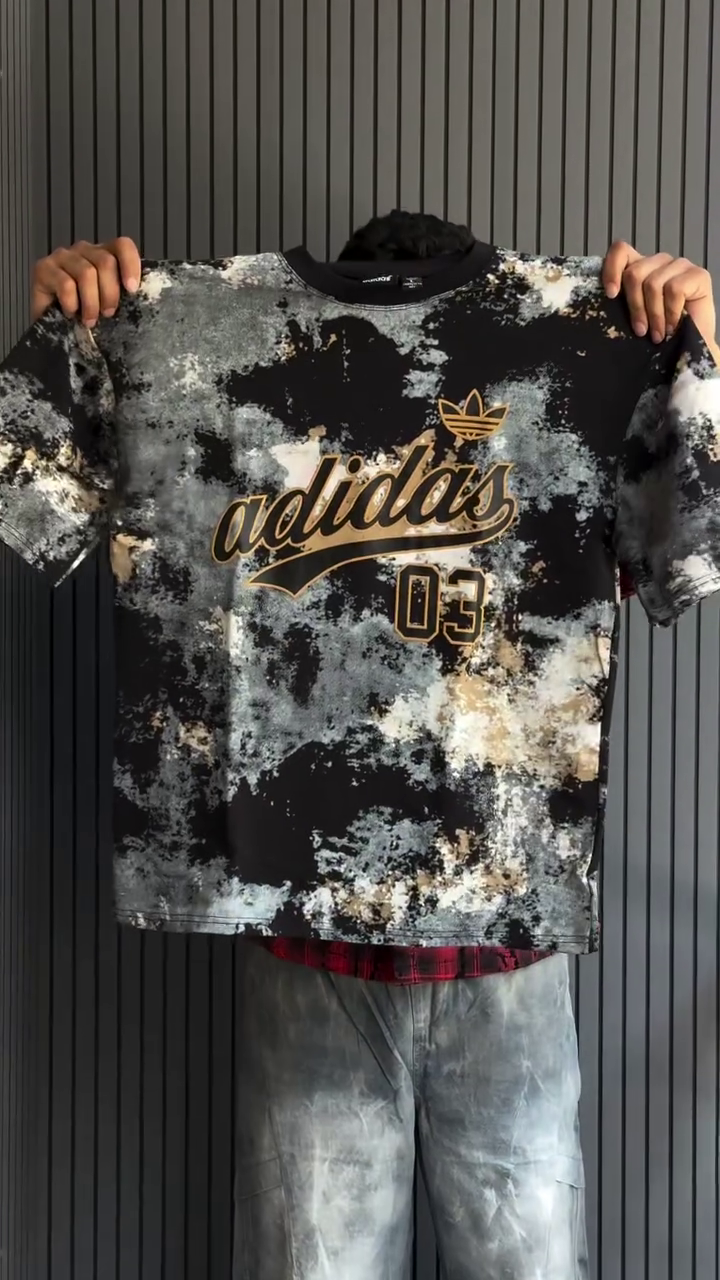 Men's Abstract Tie-Dye Graphic Oversized T-Shirt