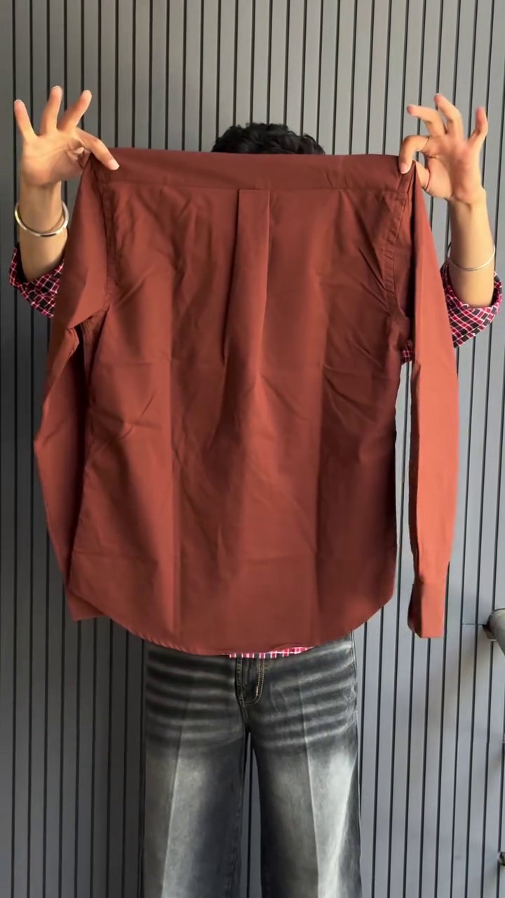 Men's Solid Mandarin Collar Casual Shirt - Image 2