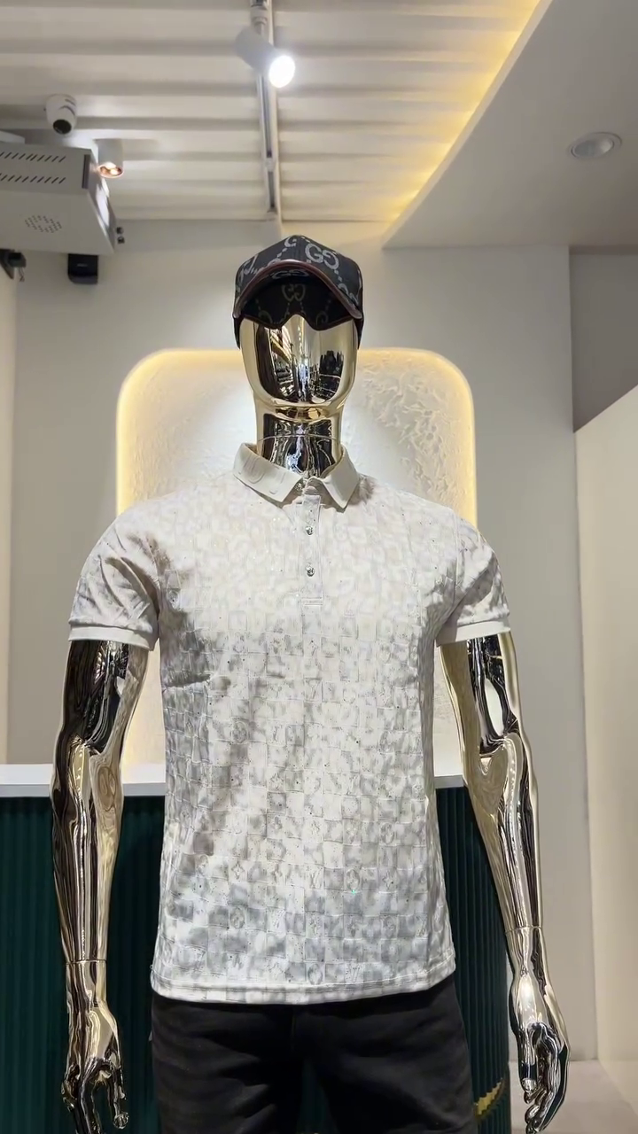Men’s Textured Jacquard Polo T-Shirt