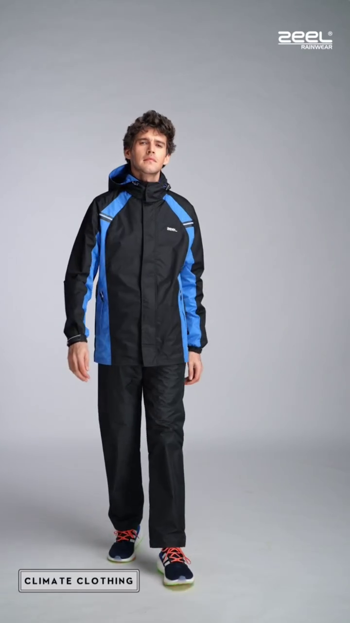 Black & Blue Waterproof Rain Suit