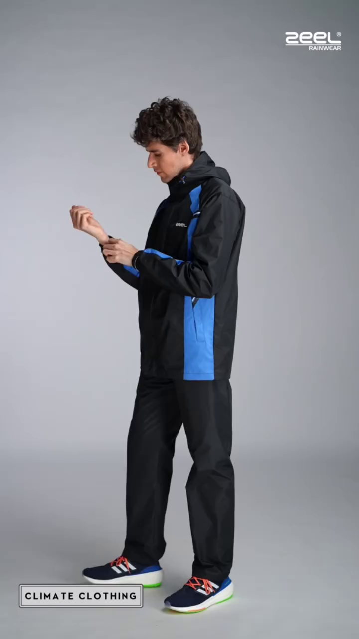 Black & Blue Waterproof Rain Suit - Image 2