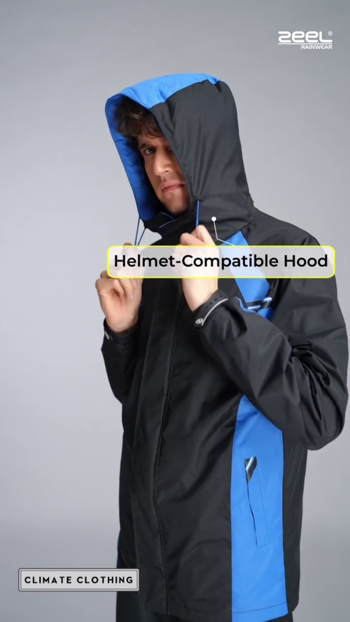 Black & Blue Waterproof Rain Suit - Image 3