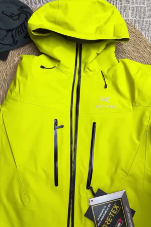 Neon Yellow Waterproof Insulated Hooded Ski Jacket