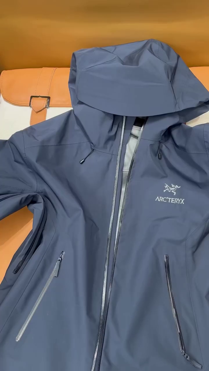 Slate Blue Waterproof Hooded Performance Shell Jacket