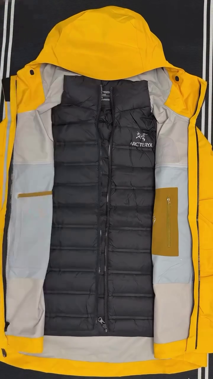 Yellow Insulated Outdoor Jacket - Image 3