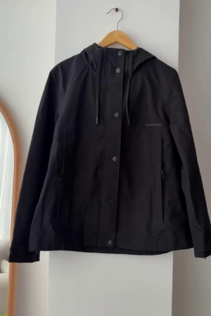 Black Women's Hooded Rain Jacket